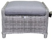 Kreta voetenbank 62x48xH42 cm grijs
