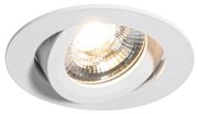 Inbouwspot wit kantelbaar 8,2cm incl. LED dim to warm IP54 ultra slim - Pupil