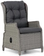 33% korting |  Verstelbare Tuinstoel Wicker Grijs-antraciet Garden Collections Edingburgh