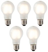 Set van 5 E27 LED filament lampen mat glas A60 2W 180 lm 2700K