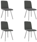 vidaXL Eetkamerstoelen 4 st fluweel grijs