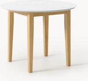 Ronde eetkamertafel Jackson met marmerlook, in verschillende formaten