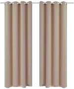 vidaXL Gordijnen met metalen ringen 135 x 245 cm 2 stuks (creme)