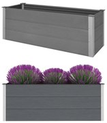 vidaXL Plantenbak verhoogd 150x50x54 cm HKC grijs