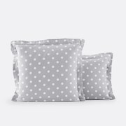 Kussensloop in flanel met stippenprint, Clarisse
