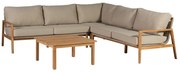 Exotan Hoek Loungeset - Florida - Wicker - Teak - Beige - Exotan