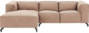 Goossens Bank Calvin bruin, micro leer, 2-zits, modern design
