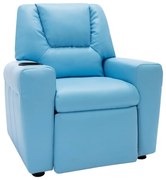 vidaXL Kinderfauteuil verstelbaar kunstleer blauw