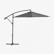 Parasol 295 Cm In Stof En Staal Salina Grijs – Grafiet - Sklum