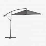 Parasol 295 Cm Van Stof En Staal Salina Grijs – Grafiet - Sklum