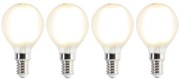 Set van 4 E14 LED lampen P45 mat 3,5W 360 lm 2700K