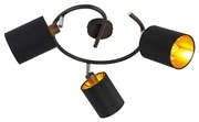 Moderne plafondlamp zwart 3-lichts - Lofty