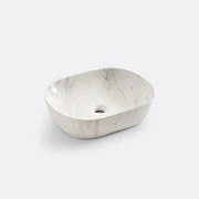 Ovale keramische wasbak met marmereffect, Mabel