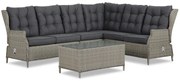 Hoek loungeset 6 personen Wicker Grijs  Garden Collections New Castle