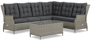 Hoek loungeset 6 personen Wicker Grijs  Garden Collections New Castle