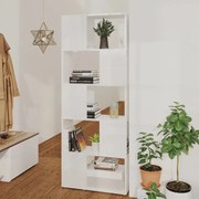 vidaXL Boekenkast/kamerscherm 60x24x155 cm hoogglans wit