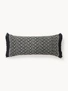 Outdoor kussenhoes Suria met geweven patroon en franjes