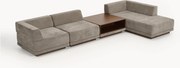 Modulaire hoekbank Colin (4-zits) met salontafel