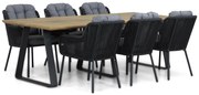 Tuinset 6 personen 240 cm Rope Grijs Santika Furniture Santika