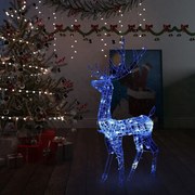 vidaXL Kerstversiering rendier 140 LED's blauw 128 cm acryl