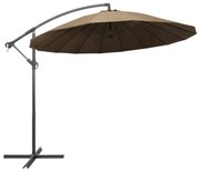 vidaXL Zweefparasol met aluminium paal 3 m taupe