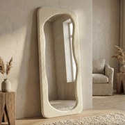 Gestoffeerde Spiegel Creme Teddy Organisch - 70x170cm