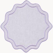 Ronde placemat Bloom met randborduurwerk