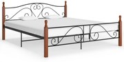 vidaXL Bedframe metaal zwart 180x200 cm