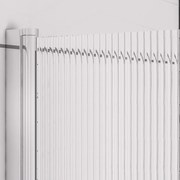 Eastbrook Fluted badwand met ribbelglas 80x140cm links chroom