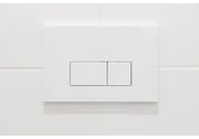 Qeramiq Push kunststof drukplaat glans wit met vierkante knoppen voor o.a. UP320 inbouwreservoir