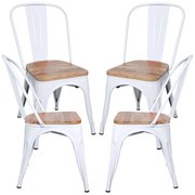 Pakket 4 Stoelen Torix Natuurlijk Hout