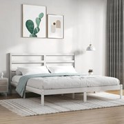 vidaXL Bedframe massief hout wit 180x200 cm 6FT Super King