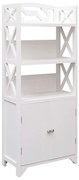 vidaXL Badkamerkast 46x24x116 cm paulowniahout wit