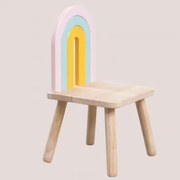 Mini Rainbow Kids Houten Stoel Natuurlijk Hout - Sklum