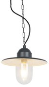 Landelijke buiten hanglamp antraciet IP44 - Kansas antraciet Industriele / Industrie / Industrial E27 IP44 Buitenverlichting rond