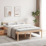 vidaXL Bedframe massief grenenhout 135x190 cm 4FT6 double