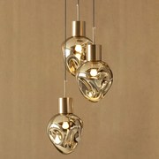 Kare Design Supernova Dough Hanglamp Traps Gedeukt Glas Goud