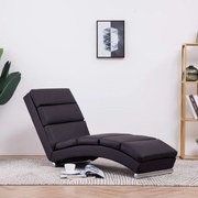 vidaXL Chaise longue kunstleer bruin