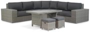 Dining Loungeset 5 personen Wicker Grijs  Garden Collections New Castle