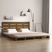 vidaXL Bedframe massief grenenhout honingbruin 120x200 cm