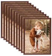 vidaXL Fotolijsten 10 st voor tafel 20x25cm MDF bruin