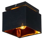 Moderne plafondlamp zwart met goud - VT