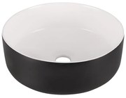 Differnz MIRA Waskom - 36x12cm - keramiek- zwart/wit 38.009.02