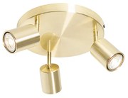 Moderne plafondlamp messing verstelbaar rond 3-lichts - Java