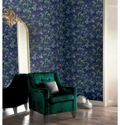 DUTCH WALLCOVERINGS Behang Jasmine Garden blauw