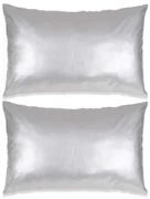 vidaXL Sierkussenset 40x60 cm PU zilver 2-delig