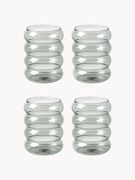 Mondgeblazen waterglazen Bubbly, 4 stuks