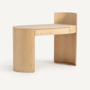 Bureau van eikenfineer en leer, Abbas