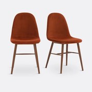 Set van 2 fluwelen stoelen, Polina