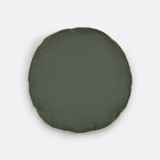 Rond kussen in gewassen linnen, Onega